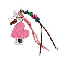 Breloque de sac en forme de cœur tendance et stylée de style Ns pour la décoration de porte-clés en peluche DIY