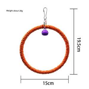 Halloween Bird Swing Decorations <strong>Parrot</strong> <strong>Toy</strong> Ring Bell Vine Ball String Cage Accessories Made From Eco-Friendly Grass - Product Image 2