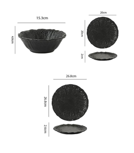 Service de table en céramique élégant couleur crème 2026 AZ – Écologique, compatible lave-vaisselle et four, en grès fait main de haute qualité - Product Image 2