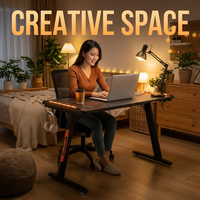 Bureau de Gaming AOR Esports pour Cybercafé et Bureau, Design Moderne, Éclairage RGB Multiple, Plateau de Classe E0, Vente en Gros Directe Usine Transfrontalière