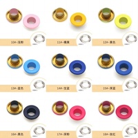 Œillets multicolores en laiton sans plomb imprimés pour vêtements, œillets colorés