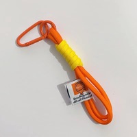 Porte-clés en corde de nylon tressé léger pour sac à dos de plein air, avec boucle de randonnée et clip de fixation pour bouteille au poignet