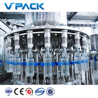 Vente directe d'usine Machine de remplissage d'eau embouteillée en plastique PET rotative automatique 3 en 1 pour l'eau potable minérale purifiée