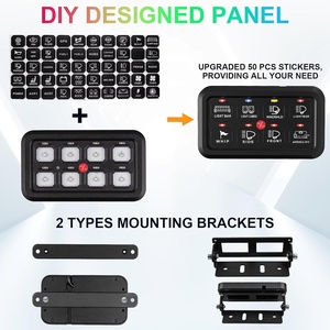8 gang RGB chuyển đổi momentary xung tự động thay đổi độ sáng bảng điều khiển phổ phụ mạch điều khiển Relay hộp không thấm nước cho xe - Product Image 6
