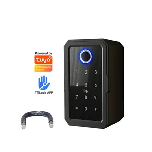 Tuya TTlock App Wall Mounted Zinc Alloy Key Safe Box Indoor Outdoor Waterproof Key Storage Lock Box Digital Combination Key Box