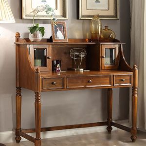 American Style <b>Solid</b> <b>Wood</b> Dressing Table With Storage Bedroom <b>Desk</b> For Home Use - Product Image 1