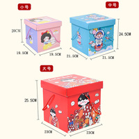 Boîtes cadeaux écologiques en carton ondulé recyclé avec poignée, impression offset, type dossier, pour l'emballage de fruits et de fruits de mer
