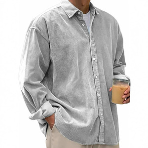 Nuova <span class=keywords><strong>Camicia</strong></span> in Velluto a Coste da <span class=keywords><strong>Uomo</strong></span> a Maniche Lunghe, di Tendenza, Casual, Vestibilità Ampia, Spessa, per Autunno e Inverno, Giacca da <span class=keywords><strong>Uomo</strong></span> - Product Image 4