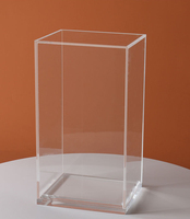 Boîte d'exposition de jouets en acrylique, pièces, ourson en brique, présentoir de blocs de construction, housse de rangement transparente et anti-poussière