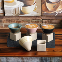 Meilleures ventes ZIRUI Tasse à expresso en céramique écologique de 100 ml avec support en bois, ensemble de tasses classiques pour latte, café, mocha, thé
