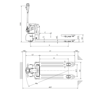 Transpaleta Eléctrica de 2.0 Toneladas Directo de Fábrica, Transpaleta con Batería de Plomo-Ácido para Manejo de Materiales en Almacenes - Product Image 2