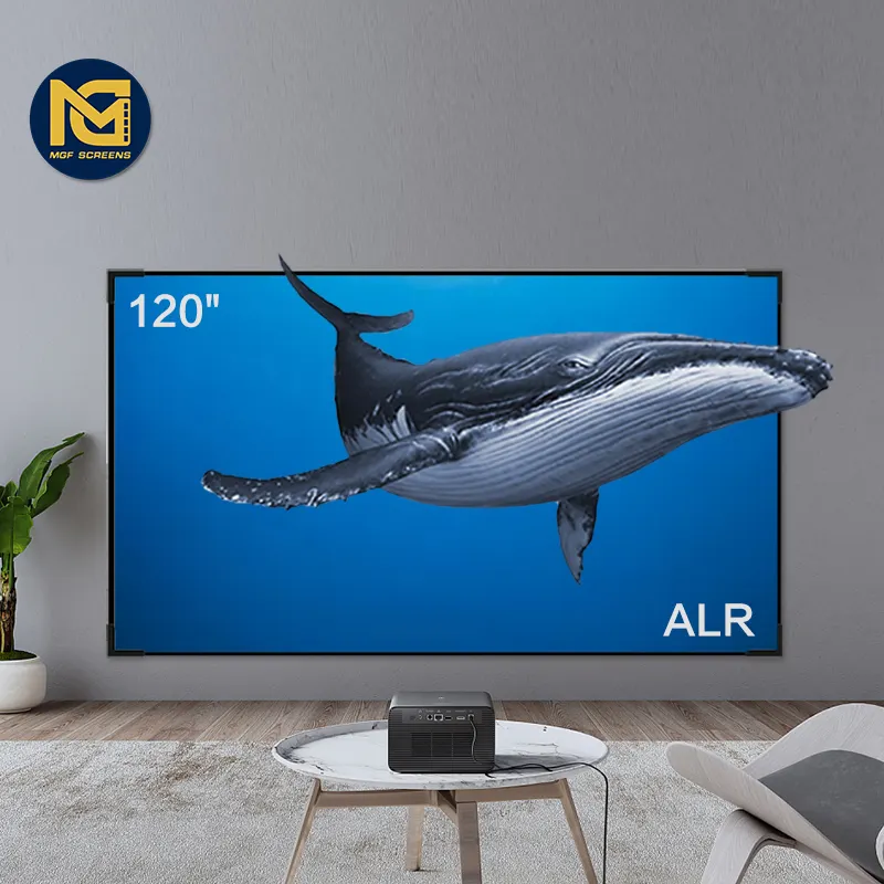 100 "120" tela de projeção Quadro Fixo 16:9 melhor Qualidade do animal de ESTIMAÇÃO Cristal 3D 4K UST ALR Tela de Projeção