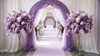 Arrangement de fleurs artificielles violettes pour centre de table de mariage, fleurs au toucher réaliste, décoration d'événements, fleurs de mariage