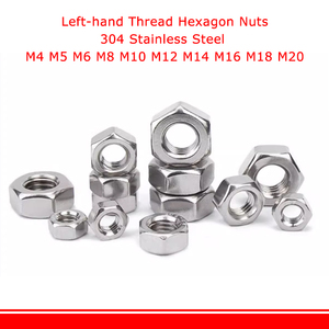M4 M5 M6 M8 M10 M12 M14 M16 M18 M20 din934 304 đai ốc lục giác lục giác ren trái bằng thép không gỉ - Product Image 2