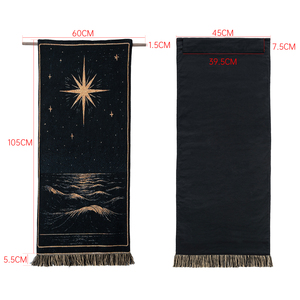 <span class=keywords><strong>Tapisserie</strong></span> murale <span class=keywords><strong>vintage</strong></span> à motif marin étoilé, design personnalisé rapide, décoration intérieure, tissage jacquard - Product Image 3