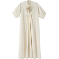 Robe longue ample pour femme, élégante, à manches courtes, design unique, haut de gamme, style industriel, pour l'été