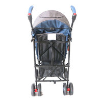 Pare-soleil à 4 positions, dossier inclinable, poussette grise 3 en 1 pour bébé