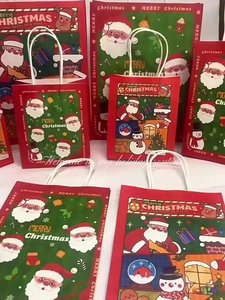 Bolsas de papel con logo impreso personalizado, bolsas de mano, bolsas navideñas, bolsas de regalo y bolsas de embalaje con asas de cuerda larga - Product Image 1