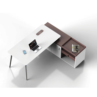 Bureau de bureau simple Combo Table de superviseur/directeur de bureau en bois de grande classe Bureau de président modulaire