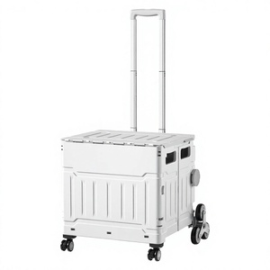 Chariot de camping pliable à 8 roues, chariot de courses et de rangement pour escalade, avec poignée télescopique, chariot utilitaire pour pique-nique en extérieur - Product Image 2