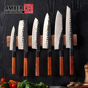 Coltello da Chef Giapponese <span class=keywords><strong>Santoku</strong></span> in Acciaio ad Alto Carbonio Forgiato a Mano Aus10 con Confezione Regalo in Legno - Product Image 4