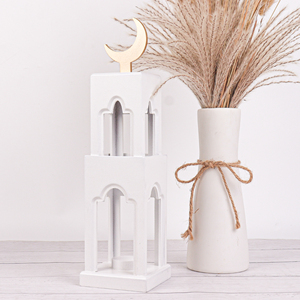 Torre Lunar Personalizada, Luz de Ramadán, Decoración de Madera para Sala de Estar de Lujo, Mesa Decorativa con Forma de Minarete de Mezquita - Product Image 2