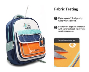 กระเ<span class=keywords><strong>ป</strong></span>๋าเป้นักเรียนโรงเรียนประถม จัดส่งเร็ว กันน้ำ น่ารัก สีสันสดใส ดีไซน์แถบสะท้อนแสง ซิ<span class=keywords><strong>ป</strong></span>หลายช่อง - Product Image 2