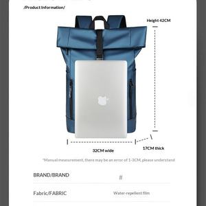 Mochila Impermeable para Laptop Maxoner, Personalizada, de Poliéster Reciclado, para Viajes, Deportes al Aire Libre, con Cierre Enrollable - Product Image 3