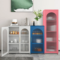 Armoire de rangement de salon pour un rangement pratique Livres et magazines Casier de maison polyvalent Armoire en verre Armoire à thé