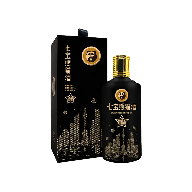 Aroma yang menyenangkan tanaman minuman keras Cina sorgum minuman keras Qibao merk Panda semangat putih