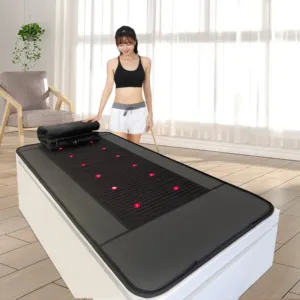 New Design 2023 pemf therapy device electromagnetic Far Infrared red light therapy bed sauna mats for weight loss and slimming