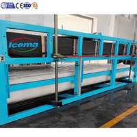 Machine à glaçons industrielle ICEMA de 10 tonnes, type direct, machine à fabriquer des blocs de glace, machine à glaçons en blocs à vendre