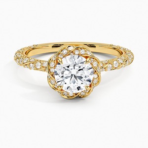 Magnifique bague de mariée en or pour femme, pierre scintillante, fiançailles, mariage, anniversaire, bijoux de mode - Product Image 4