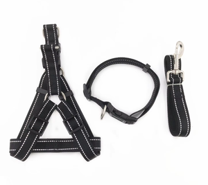 Offre Spéciale collier et harnais pour animaux de compagnie personnalisés sangle réfléchissante collier de chien colliers et laisse de chien avec sécurité de haute qualité - Product Image 1