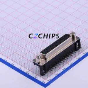 D-DMR025PF-D002 D-Sub/VGA Connector Bent Lead Through Hole Connector Standard D-Sub Female 25P Right Angle Insert - Product Image 1