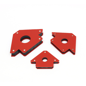 Potente Soporte Magnético Triangular Rojo de Metal Ndfeb+ Permanente para Soldadura con Fuerza de Tracción de 75 Libras - Product Image 1