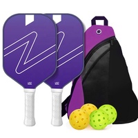 Raquette de pickleball à noyau alvéolé absorbant les chocs, surface en fibre de verre solide, pour l'entraînement en club