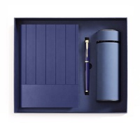 Carnet de notes professionnel portable en cuir souple, format A5, avec stylo, coffret cadeau, ensemble complet, personnalisable avec logo.