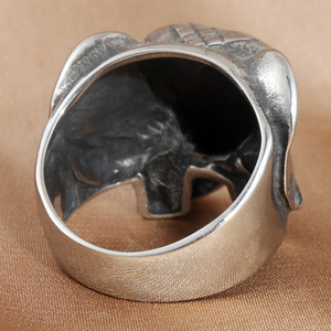 <b>Elephant</b> Animal Ring Tibetan Silver Men's Jewelry <b>Gift</b> Geometric Design 213047 - Product Image 2
