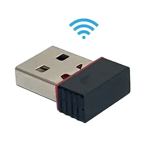 Dongle kartu jaringan nirkabel WI-FI, penerima LAN USB adaptor WI-FI 150M 2.4GHz