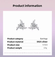 Boucles d'oreilles simples et élégantes en argent sterling S925 pour femmes, avec zircon cubique, mode, luxe léger, boucles d'oreilles à clous pour mariage