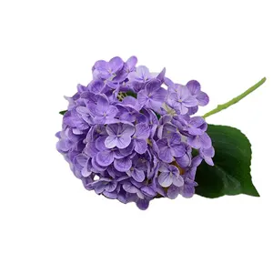 High Quality Style Large Hydrangea Flower For Wedding Soft Latex Artificial Flowers Single Big Hydrangea