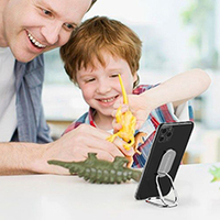 Support de téléphone de bureau universel en alliage de zinc magnétique, support de téléphone portable flexible à coller, pliable