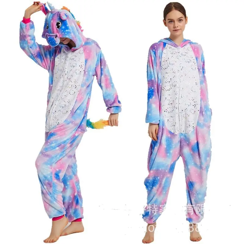 Women's Fluffy Fleece One Piece Hooded Pajamas, Adult Onesie with Hood for Winter