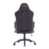 Chaise de jeu en cuir synthétique PU avec cadre en fer, éclairage RGB, accoudoirs ergonomiques extensibles, inclinable, pivotante, style racing moderne, cinq étoiles