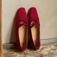 Nouveautés Automne 2026 – Ballerines Mary Jane à deux nœuds, bout carré, talon interne, couleurs vives, faciles à enfiler pour femme