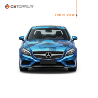 Vinilo Personalizado para Rotulación de Autos, Diseño Iridiscente en Degradado Azul Coral, para Mercedes-Benz CLS, Cambio de Color Completo