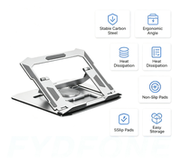 Support de tablette pliable en métal, réglable en hauteur et en angle, support de refroidissement de bureau pour le dessin et les cours en ligne