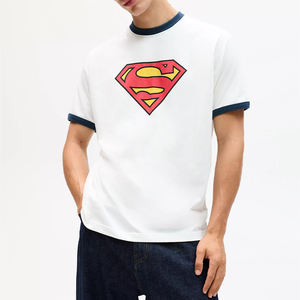 Super Cool <span class=keywords><strong>Superman</strong></span> Logo camiseta elegante contraste Trim diseño cómodo para el uso diario y ocasiones Casuales - Product Image 2