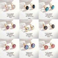Pendientes de Aro con Zirconia en Forma de Corazón Arcoíris XUPING, Pendientes de Moda Chapados en Oro de 18K, Joyería con Dije de Corazón para Fiestas y Regalos de Amor